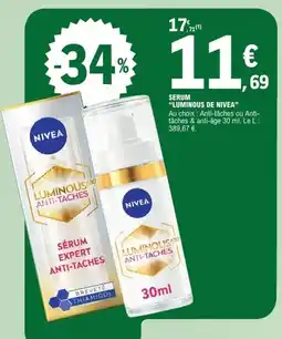 E.Leclerc Serum luminous de nivea offre