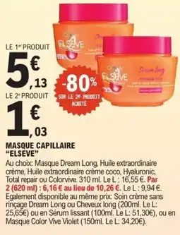 E.Leclerc Masque capillaire elseve offre