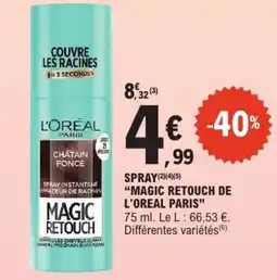 E.Leclerc SPRAY MAGIC RETOUCH DE L'OREAL PARIS offre