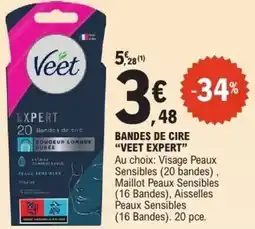 E.Leclerc Bandes de cire veet expert offre