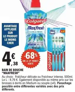 E.Leclerc Bain de bouche maxfresh offre
