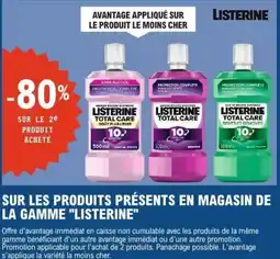 E.Leclerc Sur les produits présents en magasin de la gamme listerine offre