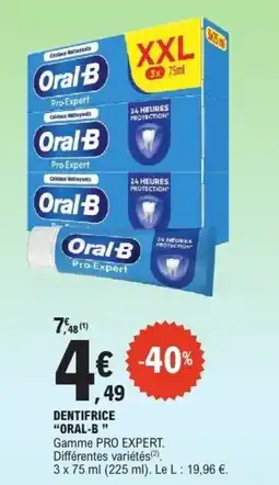 E.Leclerc Dentifrice oral b offre