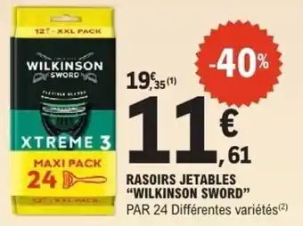 E.Leclerc Rasoirs jetables wilkinson sword offre