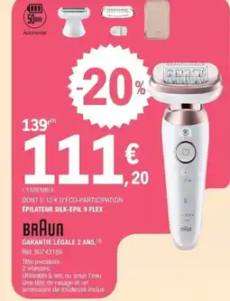 E.Leclerc Épilateur silk epil 9 flex offre