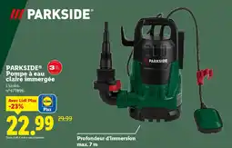 Lidl Parkside claire immergée pompe à eau offre