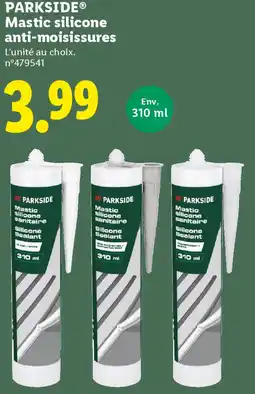 Lidl Parkside mastic silicone anti-moisissures offre