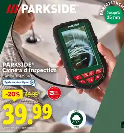 Lidl Parkside caméra d'inspection offre