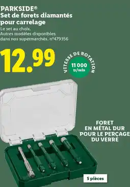 Lidl Parkside set de forets diamantés offre
