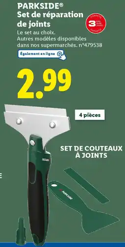 Lidl Parkside set de réparation de joints offre
