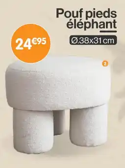 b&m Pouf pieds éléphant offre