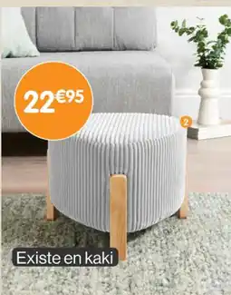 b&m Pouf côtelé offre