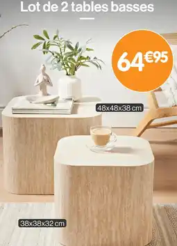 b&m Lot de 2 tables basses offre