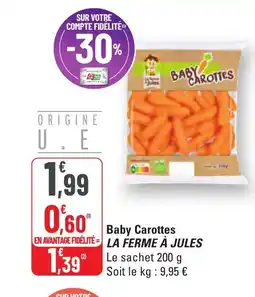 G20 LA FERME À JULES Baby Carottes offre