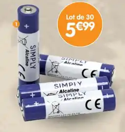 b&m Lot de 30 piles AAA offre