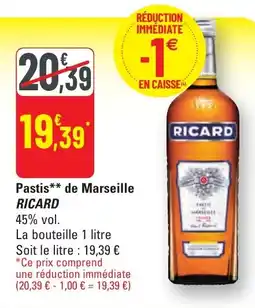 G20 RICARD Pastis de Marseille offre