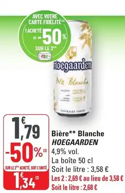 G20 HOEGAARDEN Bière Blanche offre