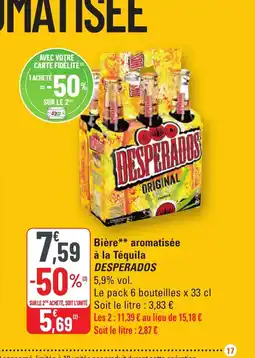 G20 DESPERADOS Bière aromatisée à la Tequila offre