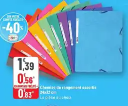 G20 Chemise de rangement assortis offre