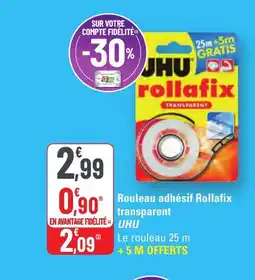 G20 UHU Rouleau adhésif Rollafix transparent offre