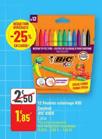 G20 BIC KIDS 12 Feutres coloriage offre