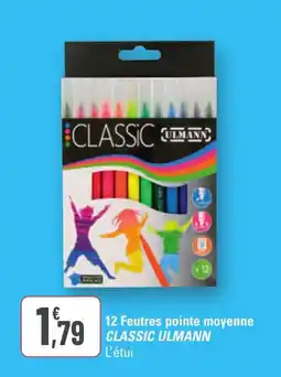 G20 CLASSIC MAN 12 Feutres pointe moyenne offre