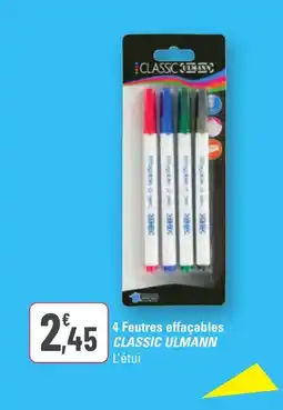 G20 CLASSIC MAN 4 Feutres effaçables offre