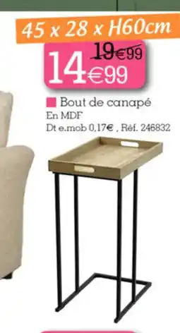 Kandy Bout de canapé offre