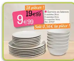 Kandy Service en faïence offre