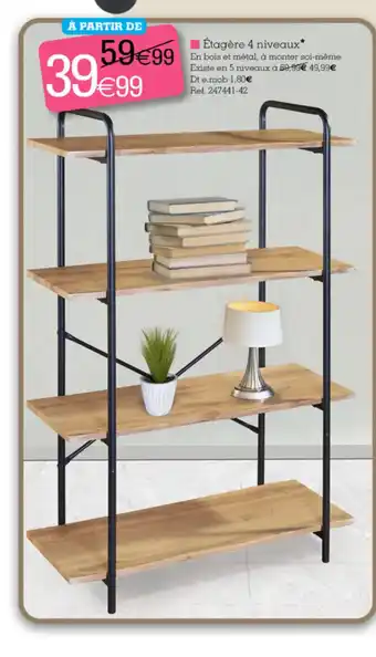 Kandy Étagère 4 niveaux offre