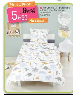 Kandy Parure de lit 1 personne + taie d'oreiller offre