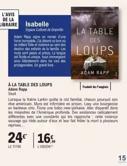 E.Leclerc À LA TABLE DES LOUPS offre