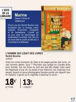 E.Leclerc L'HOMME QUI LISAIT DES LIVRES offre