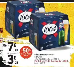E.Leclerc Bière Blonde 1664 offre