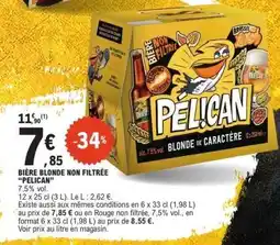 E.Leclerc BIÈRE BLONDE NON FILTRÉE “PELICAN” offre
