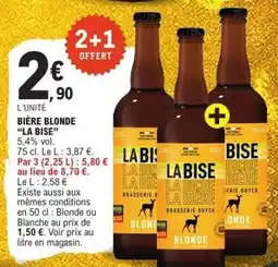 E.Leclerc Bière Blonde La Bise offre