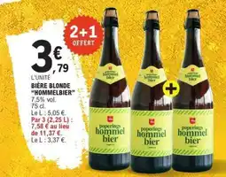 E.Leclerc BIÈRE BLONDE 'HOMMELBIER' offre