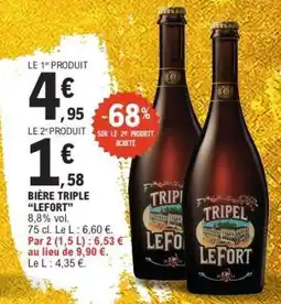E.Leclerc Bière Triple Lefort offre