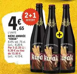 E.Leclerc BIÈRE AMBRÉE 'KWAK' offre