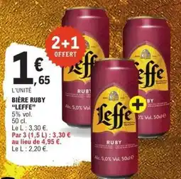 E.Leclerc BIÈRE RUBY LEFFE offre