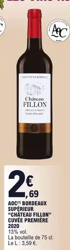 E.Leclerc Château Fillon Cuvée Première 2020 offre