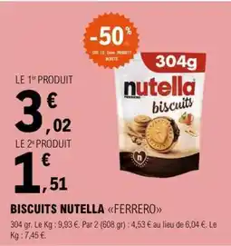 E.Leclerc BISCUITS NUTELLA FERRERO offre