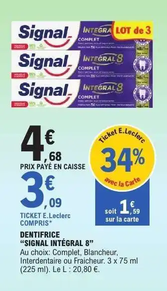 E.Leclerc Signal Intégral 8 offre