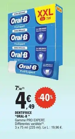 E.Leclerc Dentifrice Oral B offre