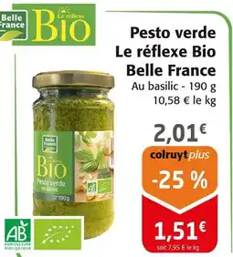 Colruyt Belle France Pesto verde Le réflexe Bio offre