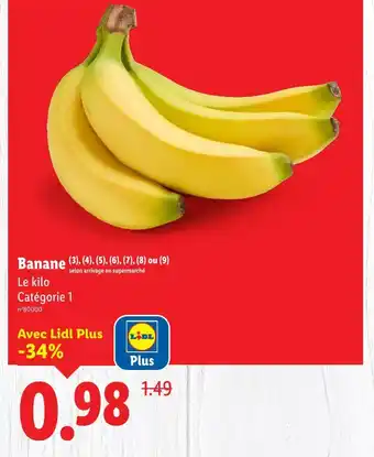 Lidl Banane offre