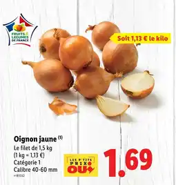 Lidl Oignon jaune offre