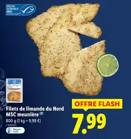 Lidl Filets de limande du Nord MSC meunière offre