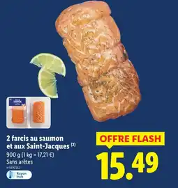 Lidl 2 farcis au saumon et aux saint-jacques offre