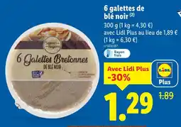 Lidl SAVEURS DE NOS RÉGIONS 6 galettes de blé noir offre